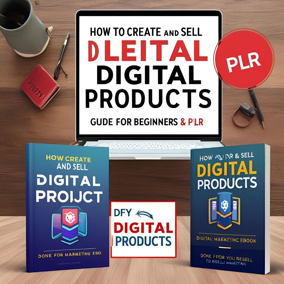 How To Create and Sell Digital Products Guide For Beginners with MRR and PLR, DFY Digital Marketing Ebook,