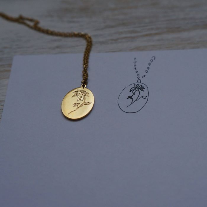 Birth Flower Necklace