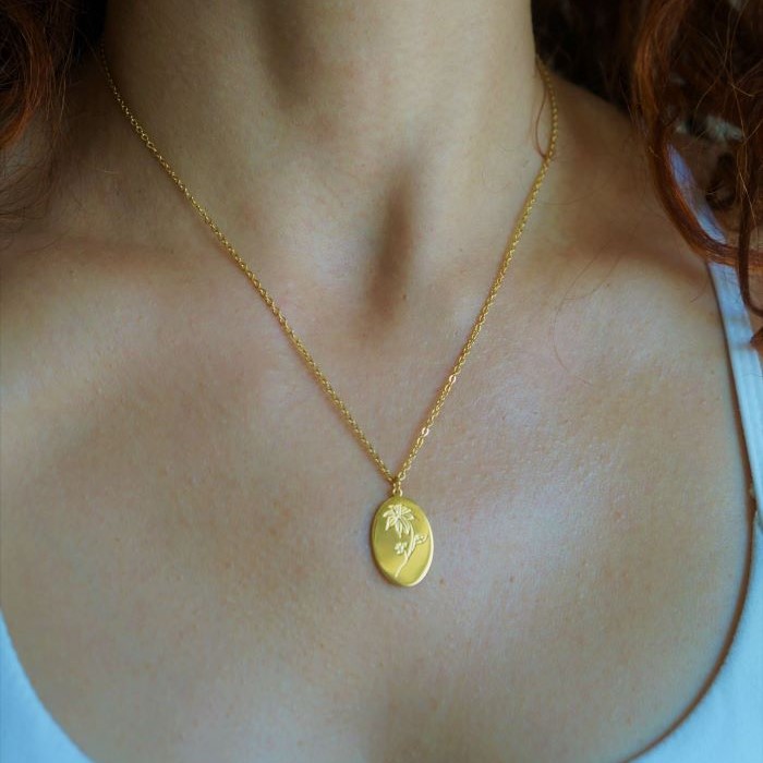 Birth Flower Necklace