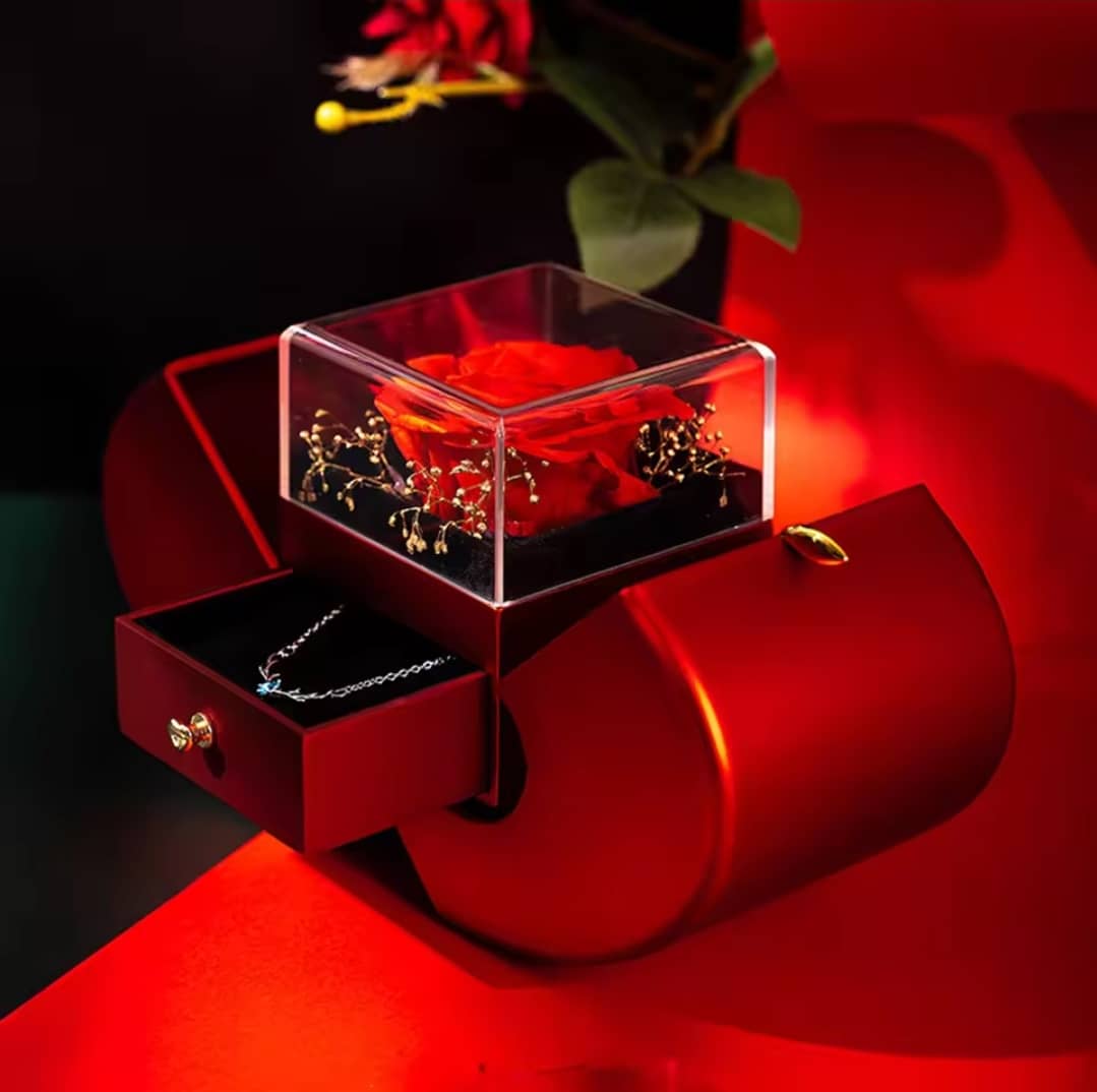 redolence Soap rose Gift box with necklace Box Eternal Rose Birthday Gifts Box For Girlfriend Valentines Mother Day