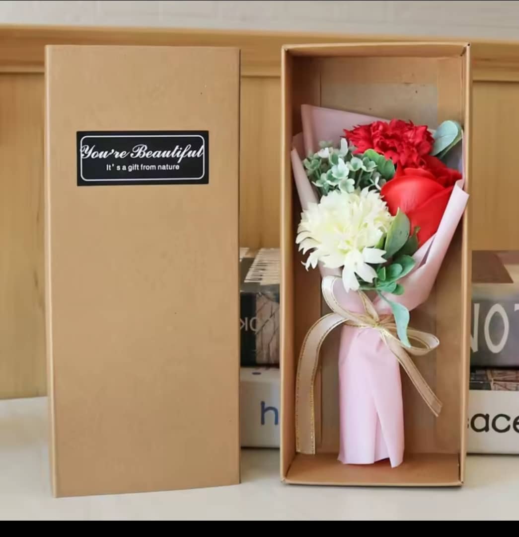 Preserved red rose flower