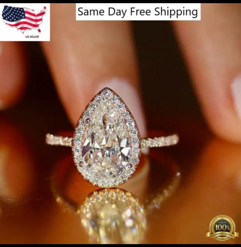 Pear-Shaped Diamond Ring