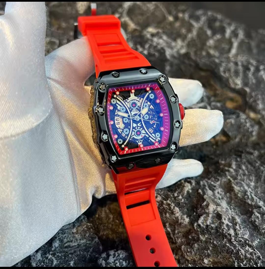 Men's Watch Light Luxury Brand Wine Barrel dial Fashionable Night Glow Sports Watch Calendar Clock Reloj L146