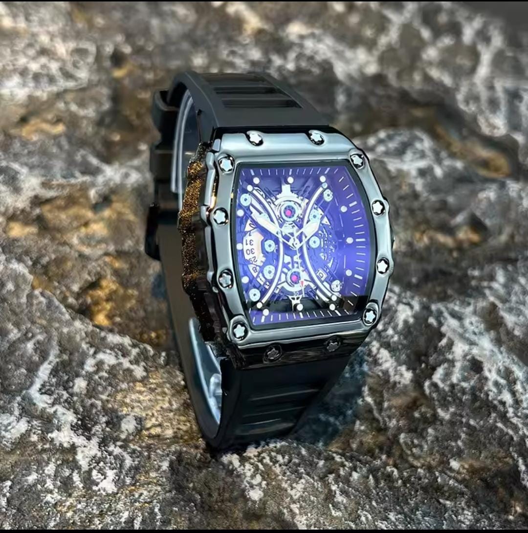 Men's Watch Light Luxury Brand Wine Barrel dial Fashionable Night Glow Sports Watch Calendar Clock Reloj L146