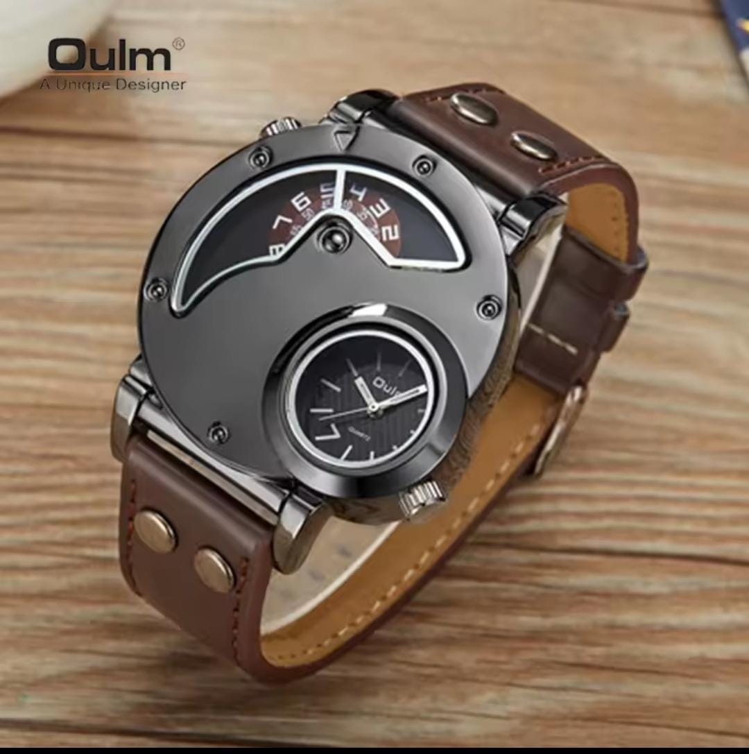 Oulm Dual Dial Wristwatch