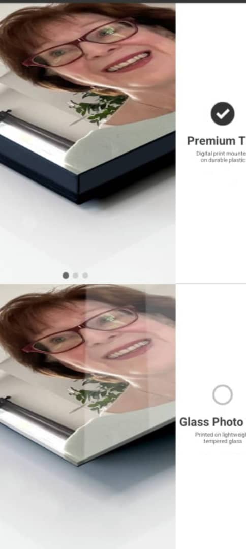 High-Quality Layered Prints frame  ( comes with either plastic or glass )