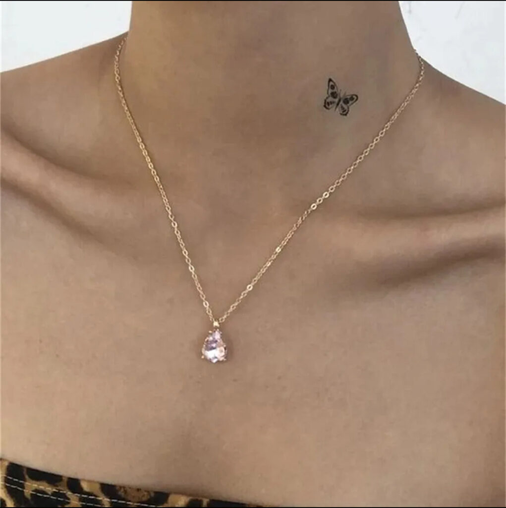 Elegant Teardrop Necklace Available in different colors