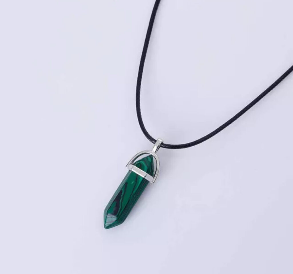 Green Crystal Pendant Necklace