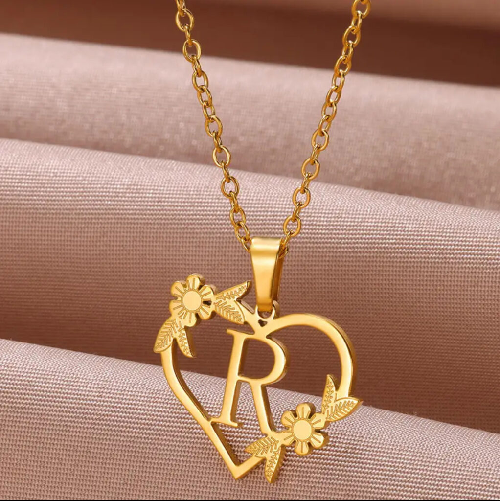 Heart Initial Pendant Necklace