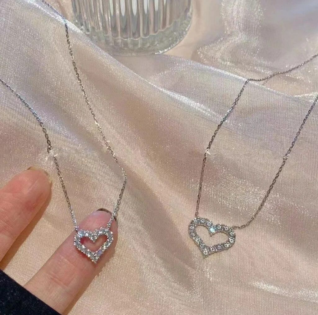 Heart-Shaped Diamond Necklace