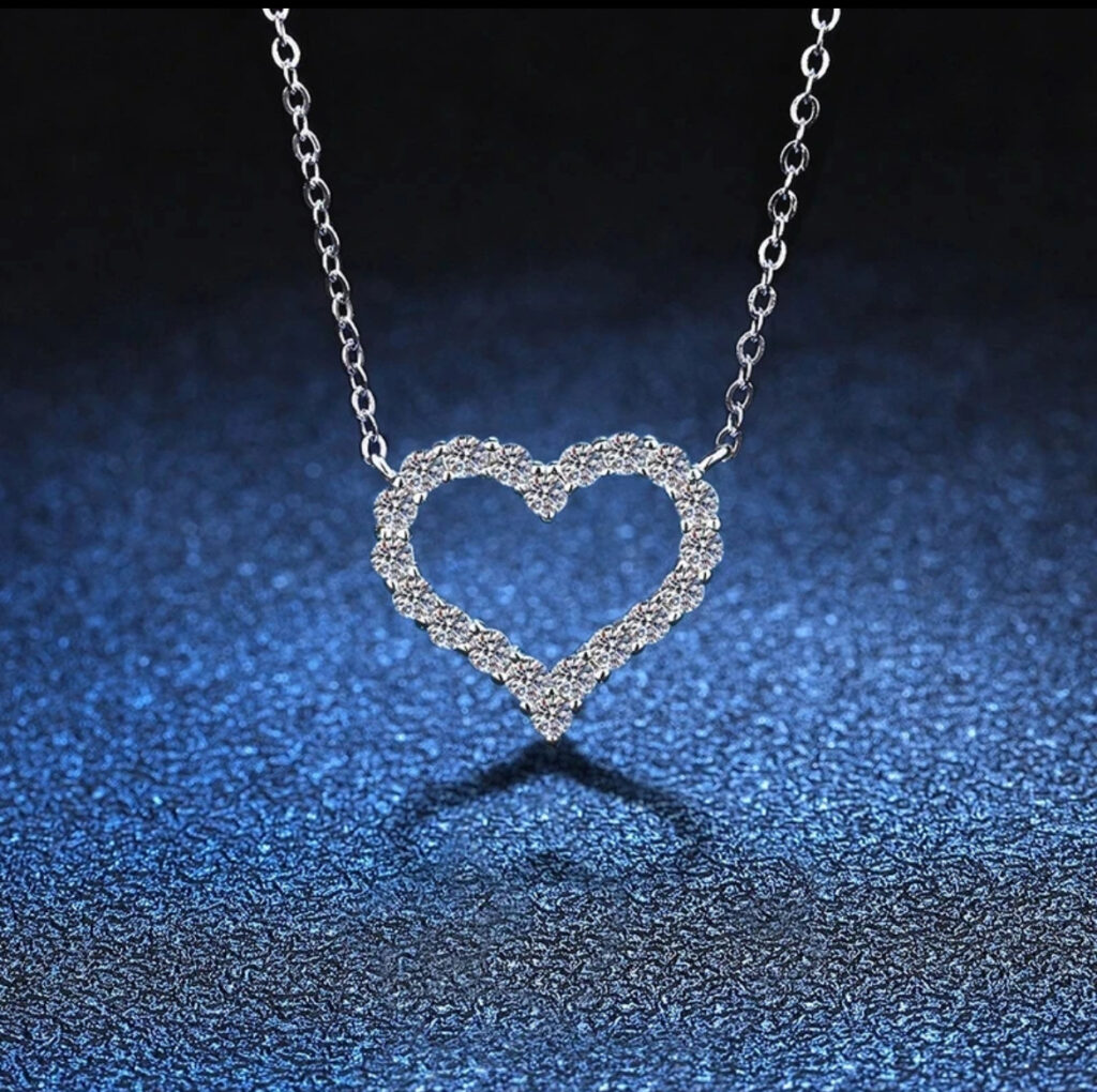 Heart-Shaped Diamond Necklace