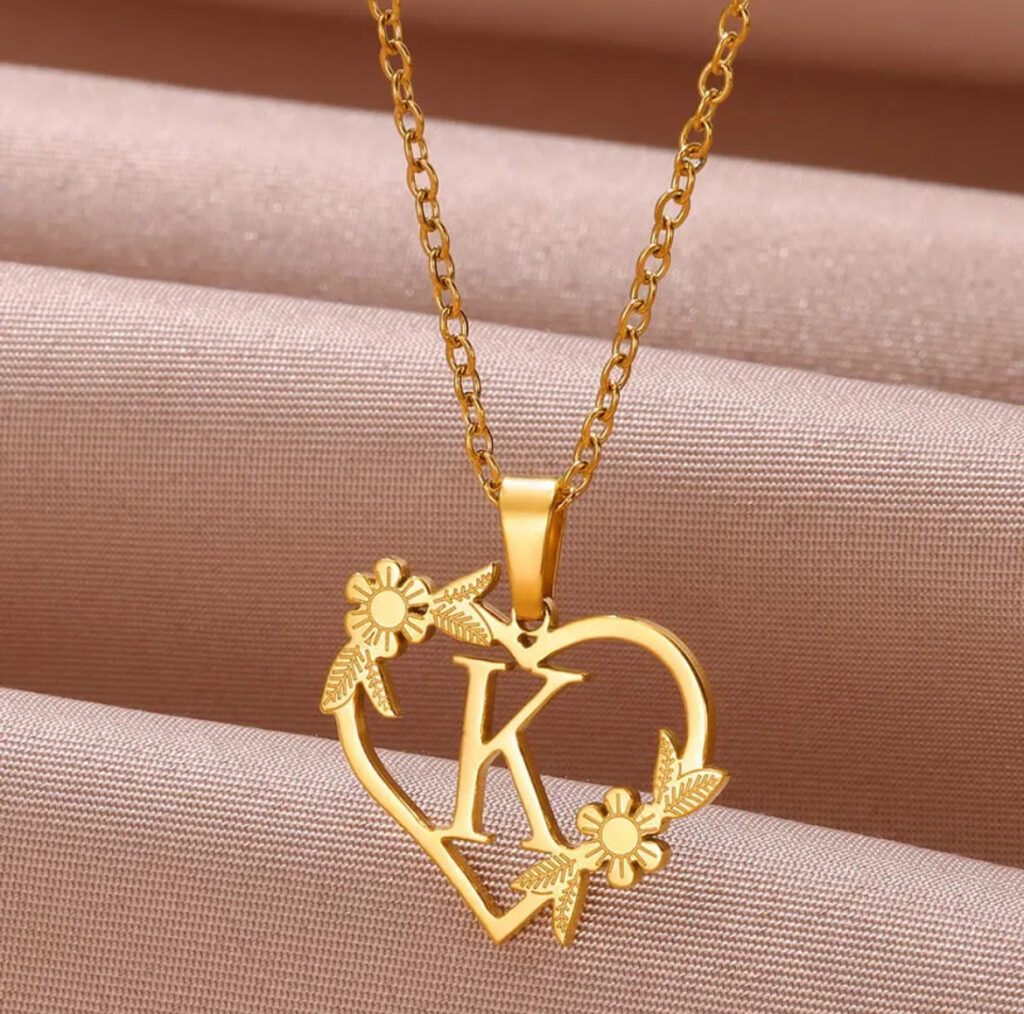 Heart Initial Pendant Necklace