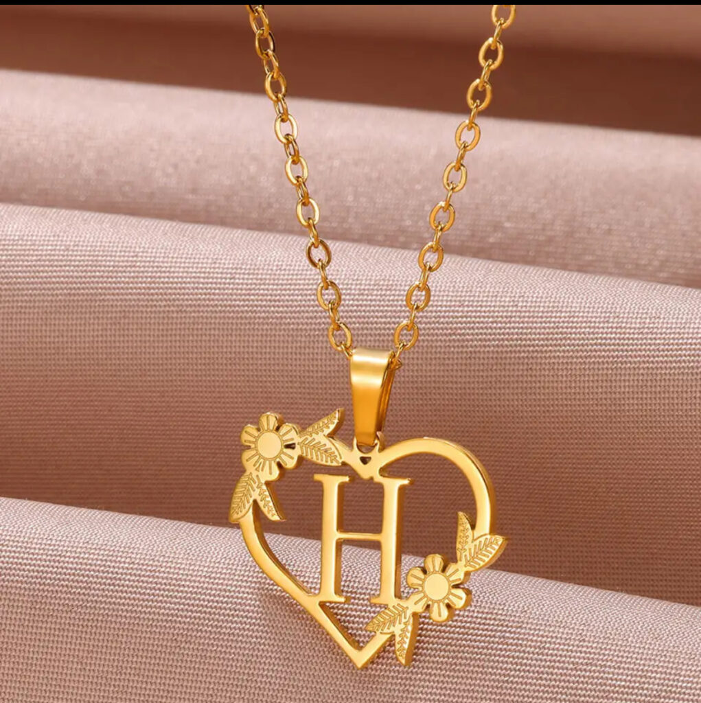 Heart Initial Pendant Necklace