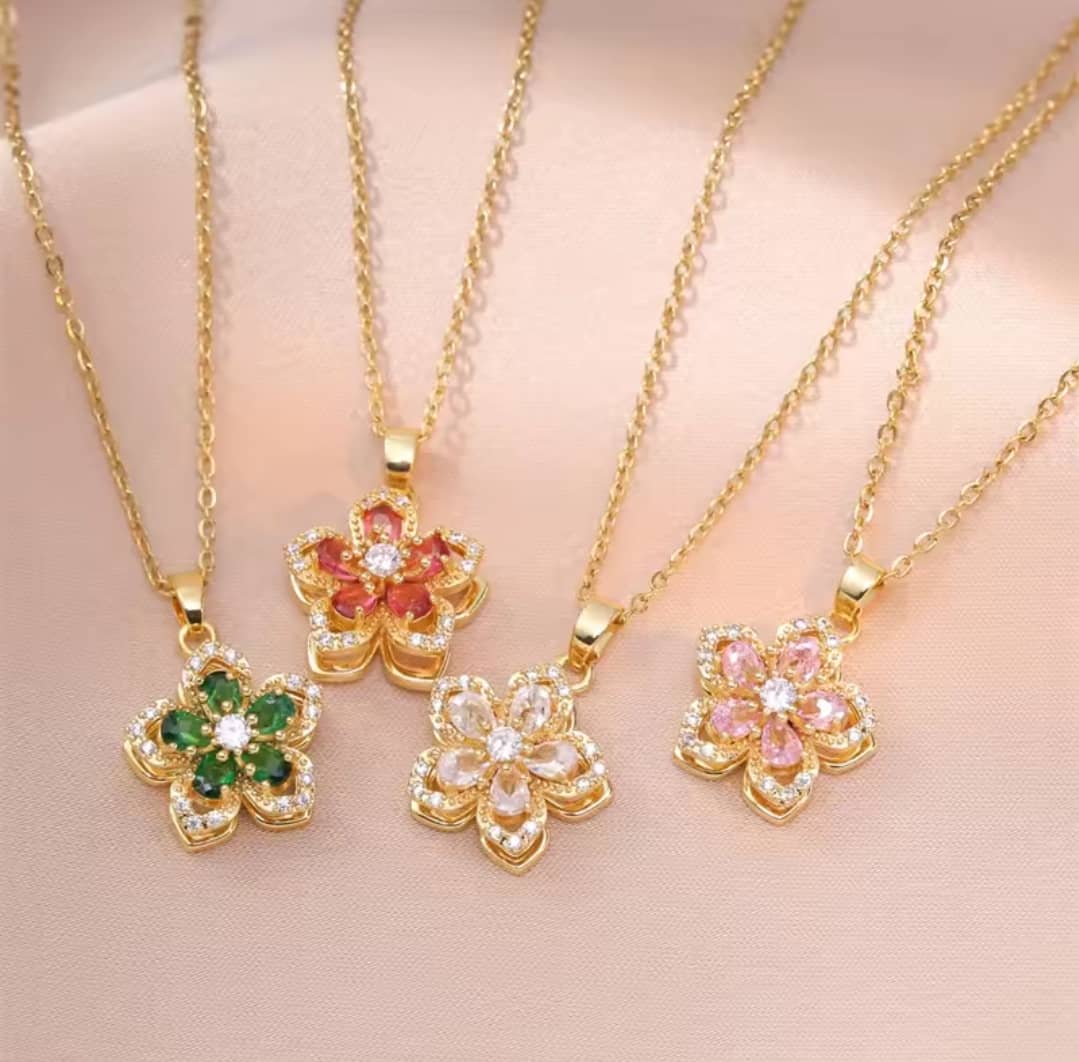 Elegant Floral Pendant Necklaces