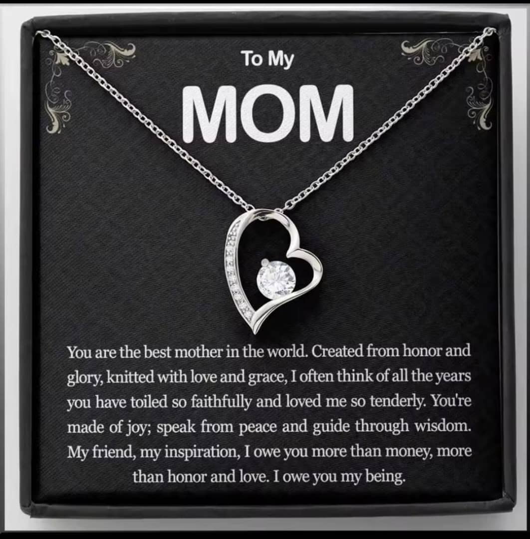 Heart-Shaped Pendant Necklacecomes customized with this words