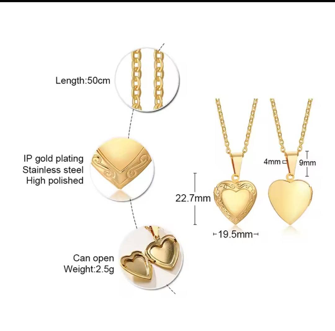 Vnox Locket Necklaces