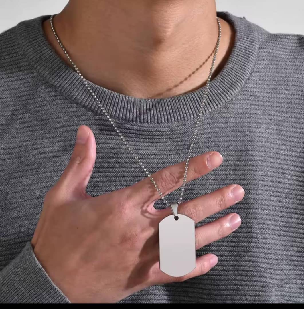 Stainless Steel Dog Tag Necklace (can be customized)