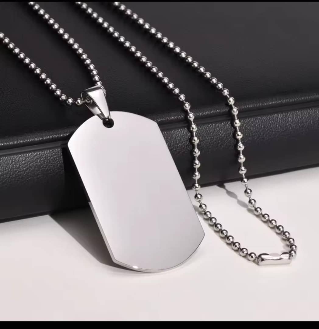Stainless Steel Dog Tag Necklace (can be customized)