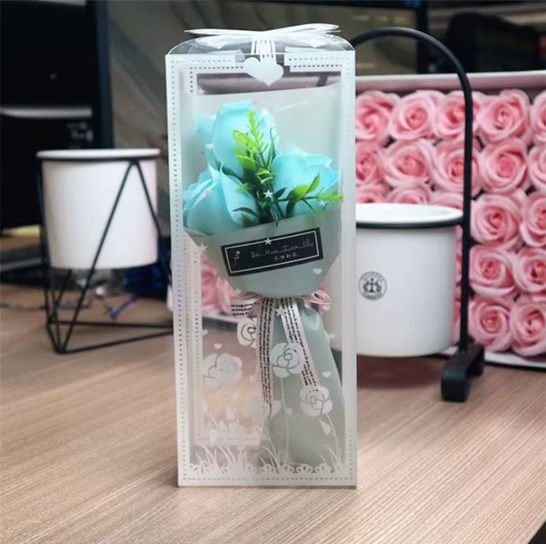 Decorative Gift Box with Artificial Flowers