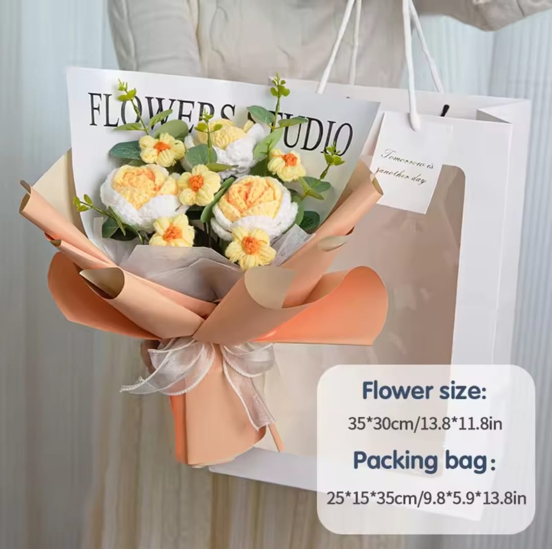 Handmade Crochet Flower Bouquet