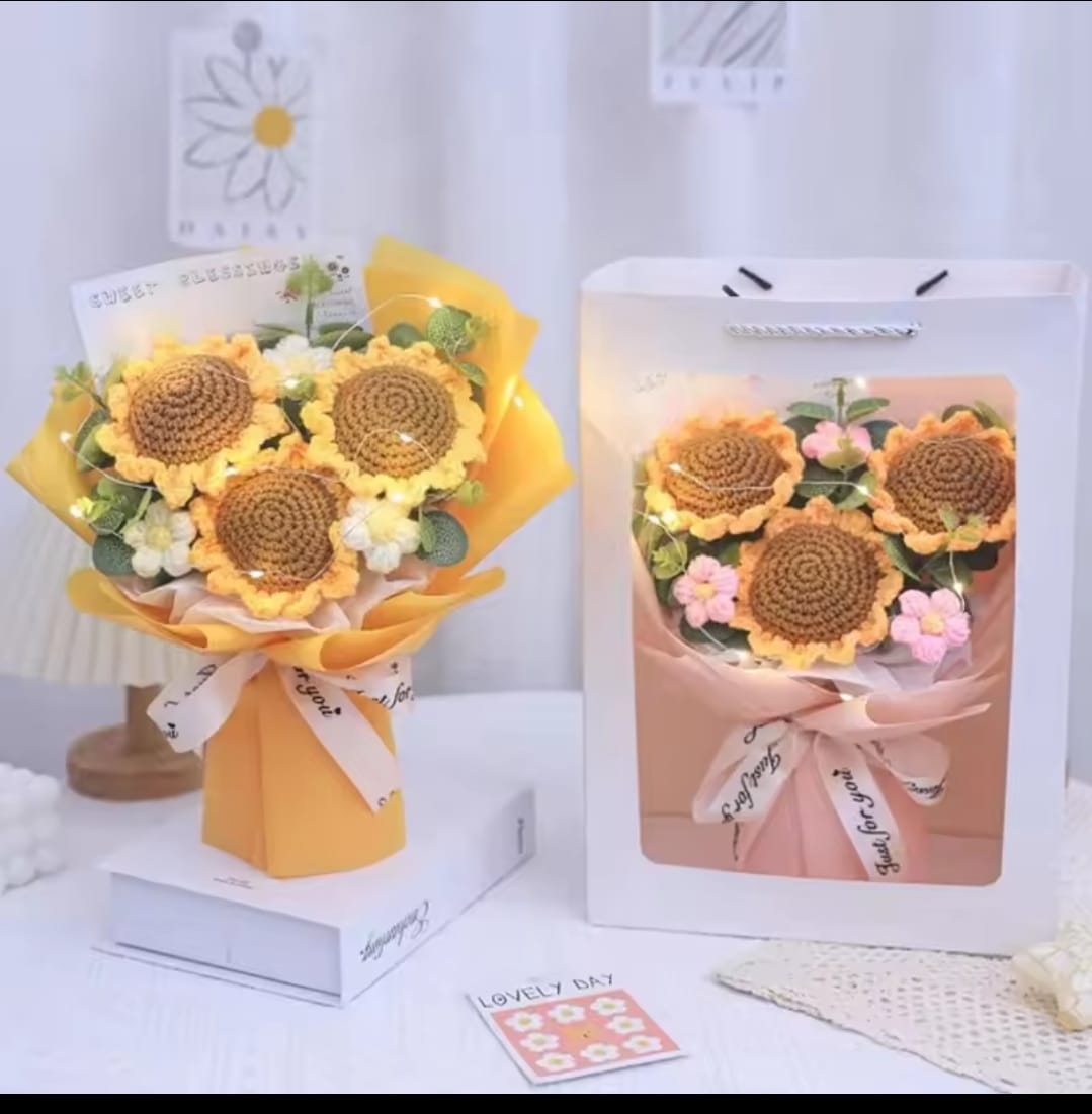 Handmade Crochet Flower Bouquet