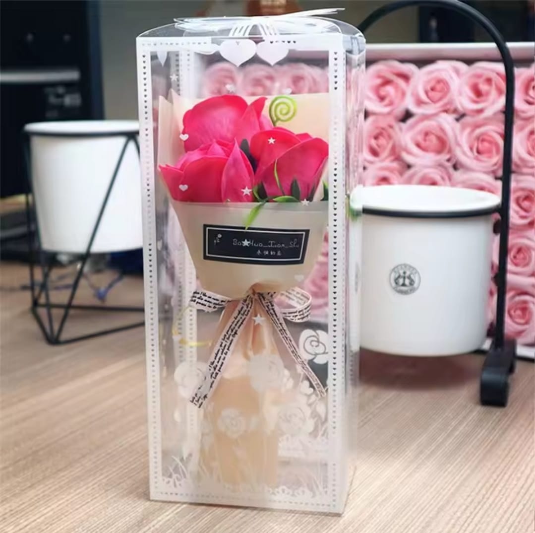 Decorative Gift Box with Artificial Flowers
