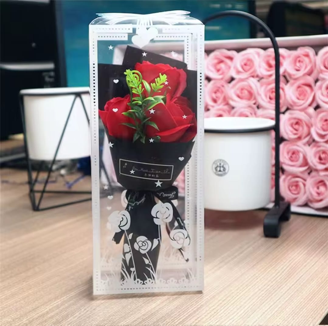 Decorative Gift Box with Artificial Flowers