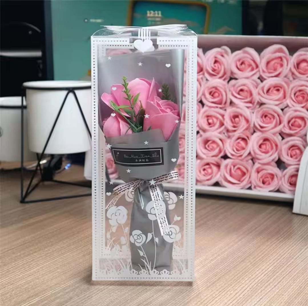 Decorative Gift Box with Artificial Flowers