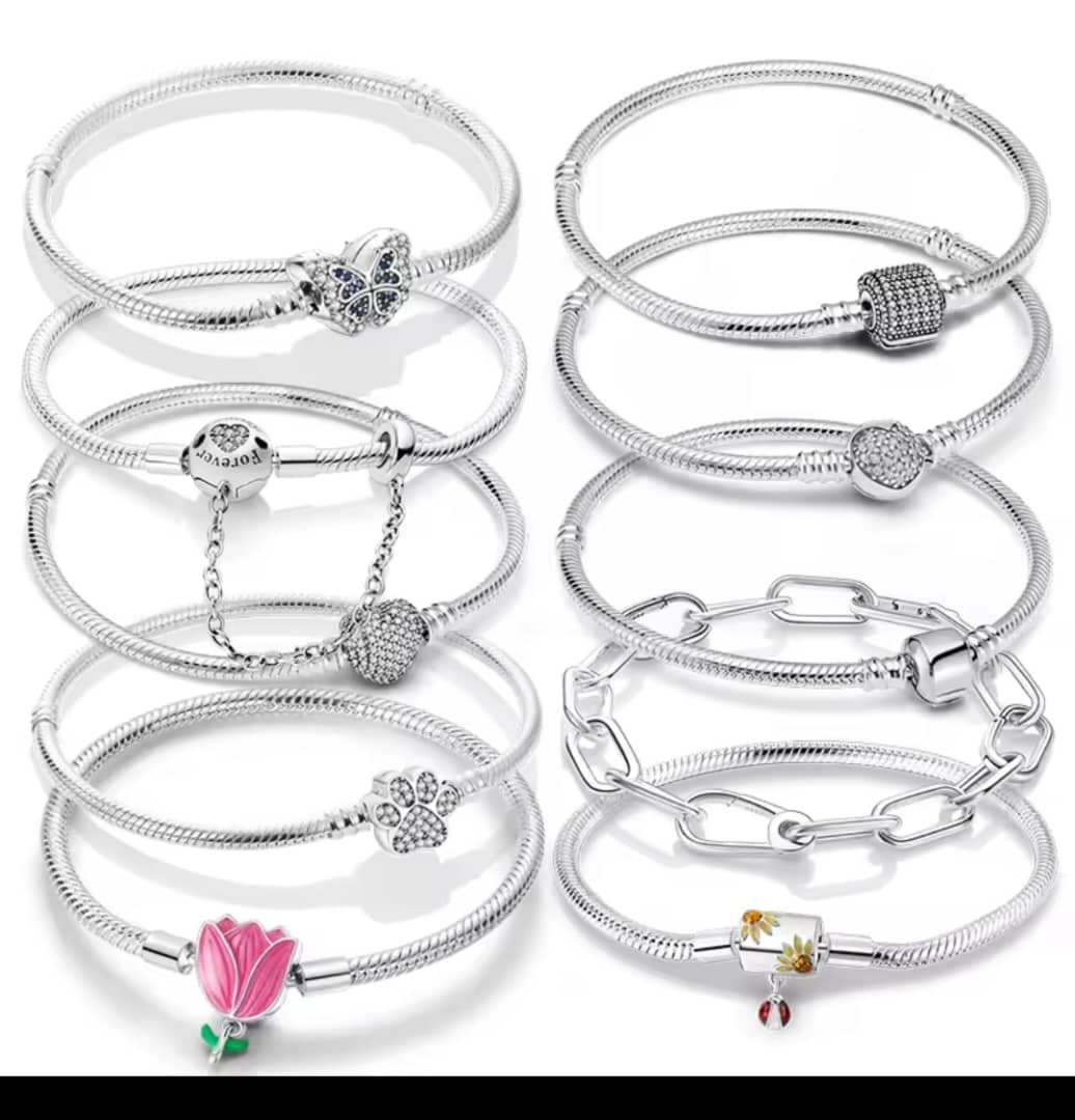 Elegant Silver Charm Bracelets