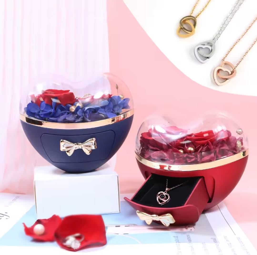 Blue Heart-Shaped Gift Set 