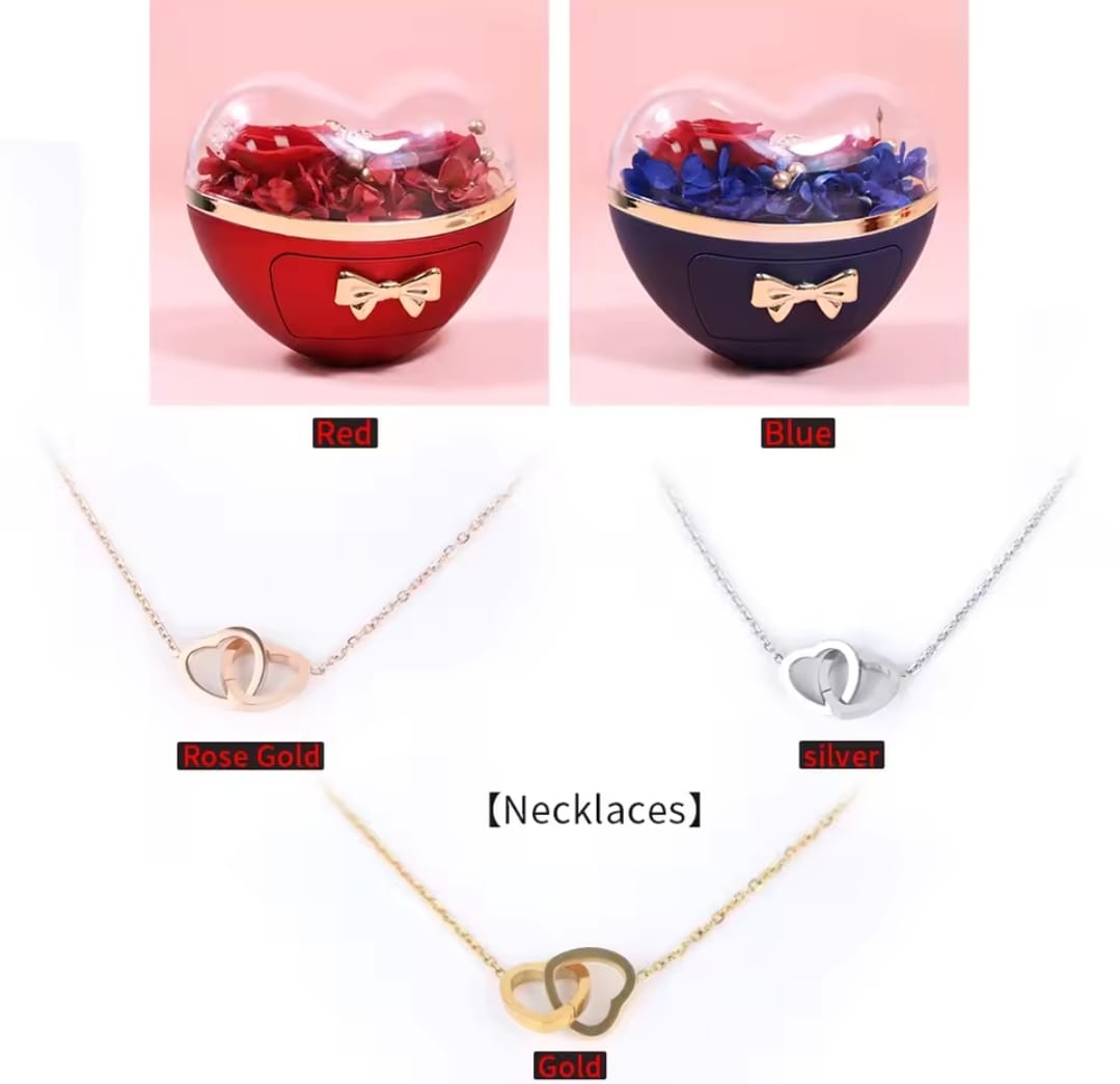 Blue Heart-Shaped Gift Set 