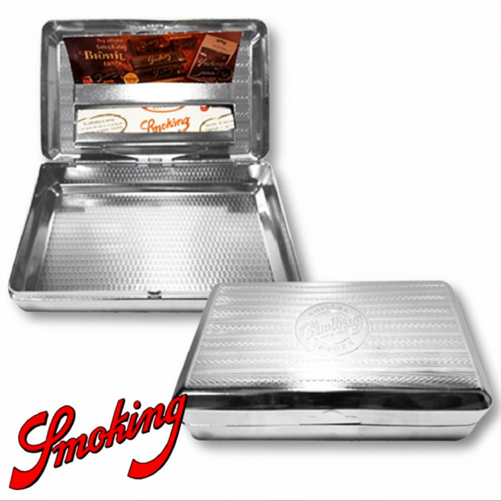 Tabaquera Smoking Metal con Porta Papel