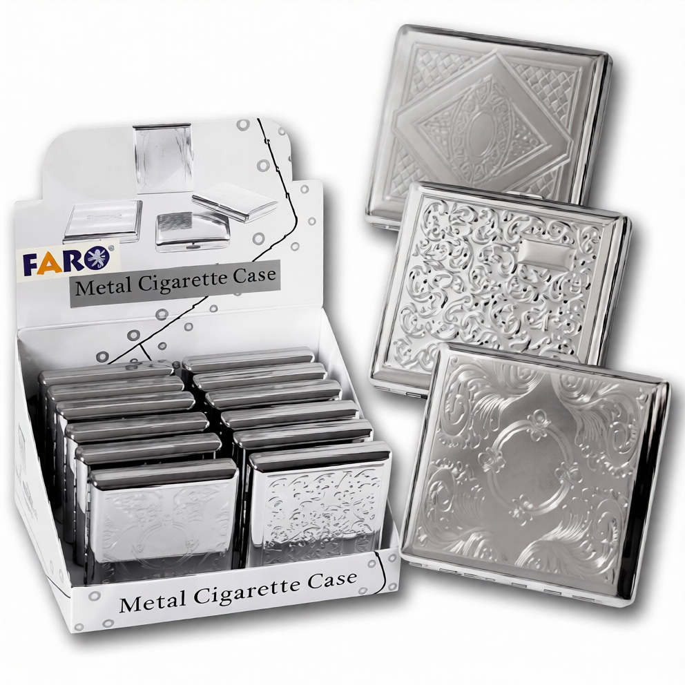 Cigarrera Metal Labrada para 20 Cigarrillos
