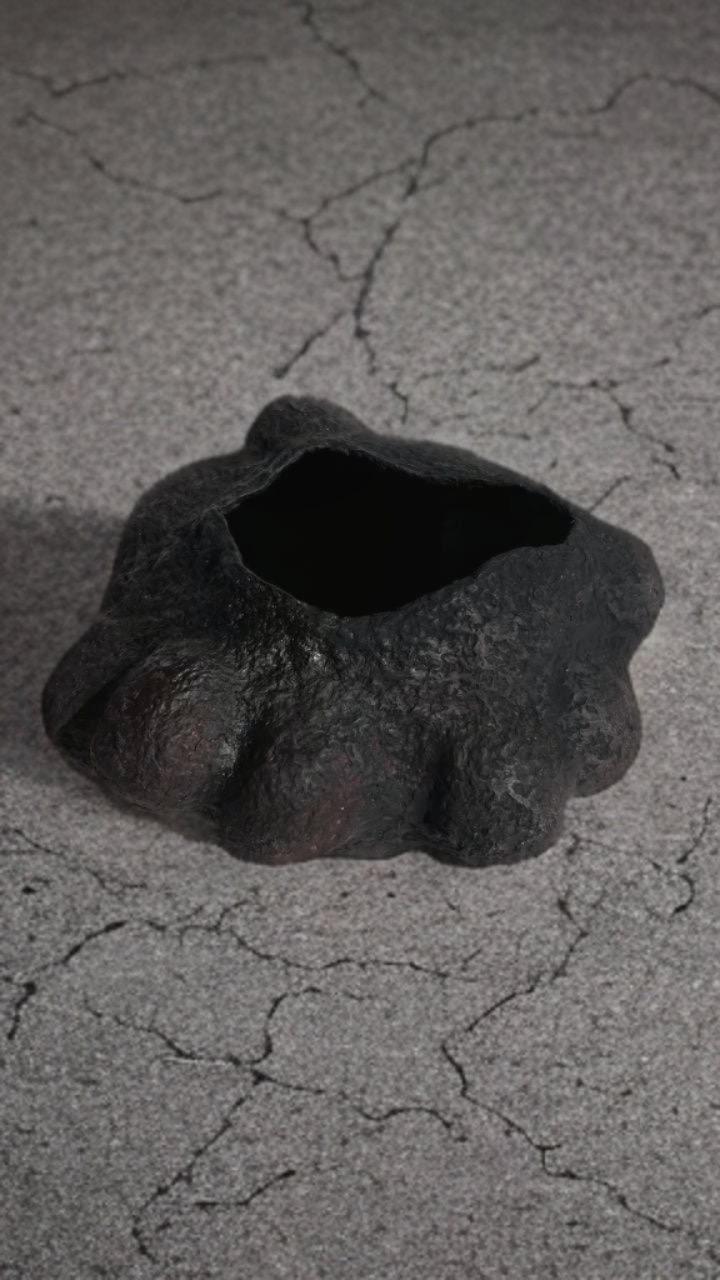 Wine Painted Serving Bowl 