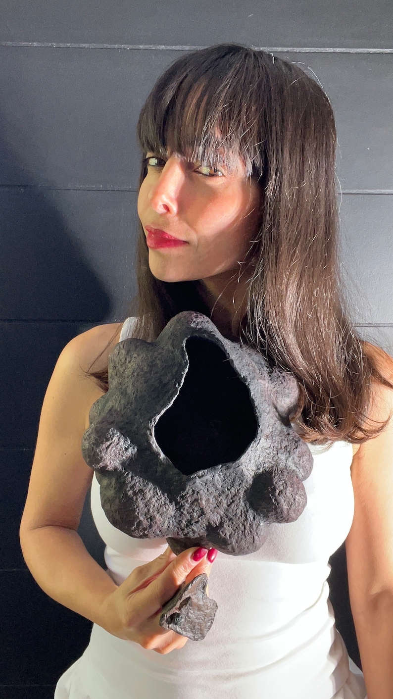 Wine Painted Serving Bowl 