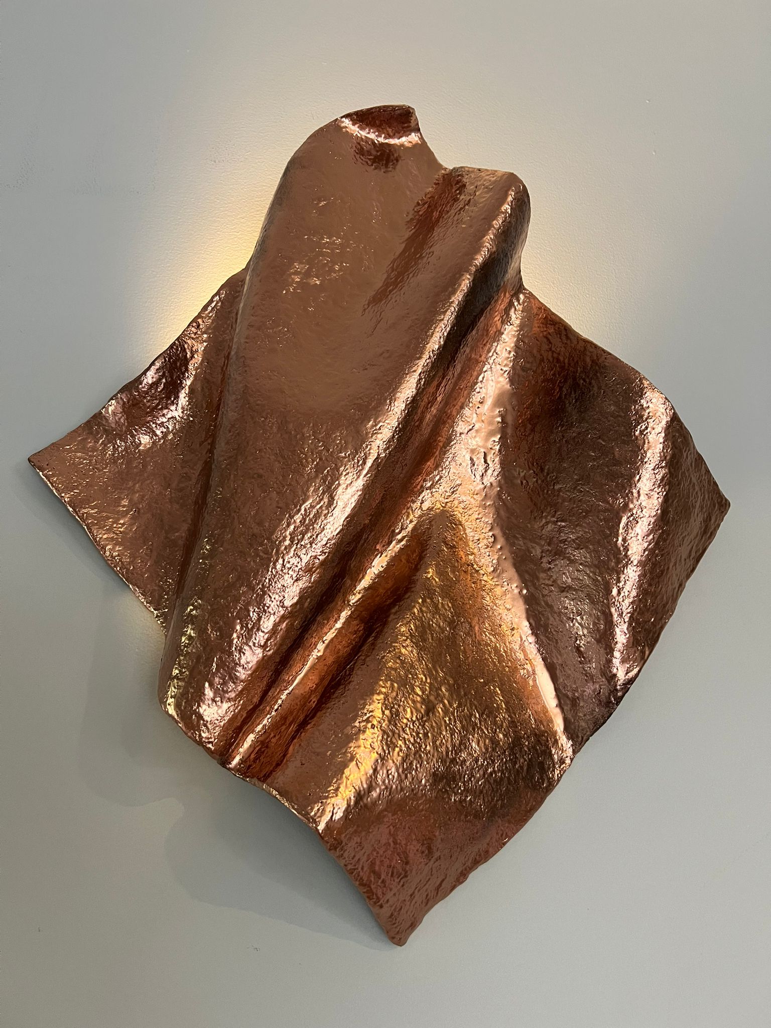 Wabi Sabi Curved Sculptural Wall Light – Handmade Organic Design