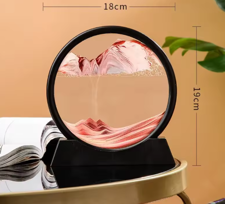 3D Hourglass Quicksand Moving Sand Art Picture Round Glass Deep Sea Sandscape Craft Flowing Painting Office Home Decor Gift New