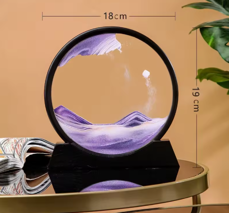 3D Hourglass Quicksand Moving Sand Art Picture Round Glass Deep Sea Sandscape Craft Flowing Painting Office Home Decor Gift New