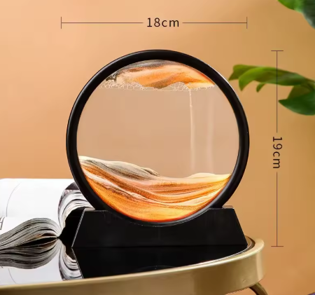 3D Hourglass Quicksand Moving Sand Art Picture Round Glass Deep Sea Sandscape Craft Flowing Painting Office Home Decor Gift New