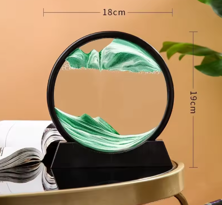 3D Hourglass Quicksand Moving Sand Art Picture Round Glass Deep Sea Sandscape Craft Flowing Painting Office Home Decor Gift New