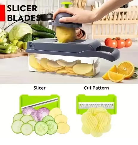 14 in 1 Multifunctional Vegetable Chopper Handle Food Grate Food Chopper Vegetable Slicer Dicer Cut Kitchen Items cocina