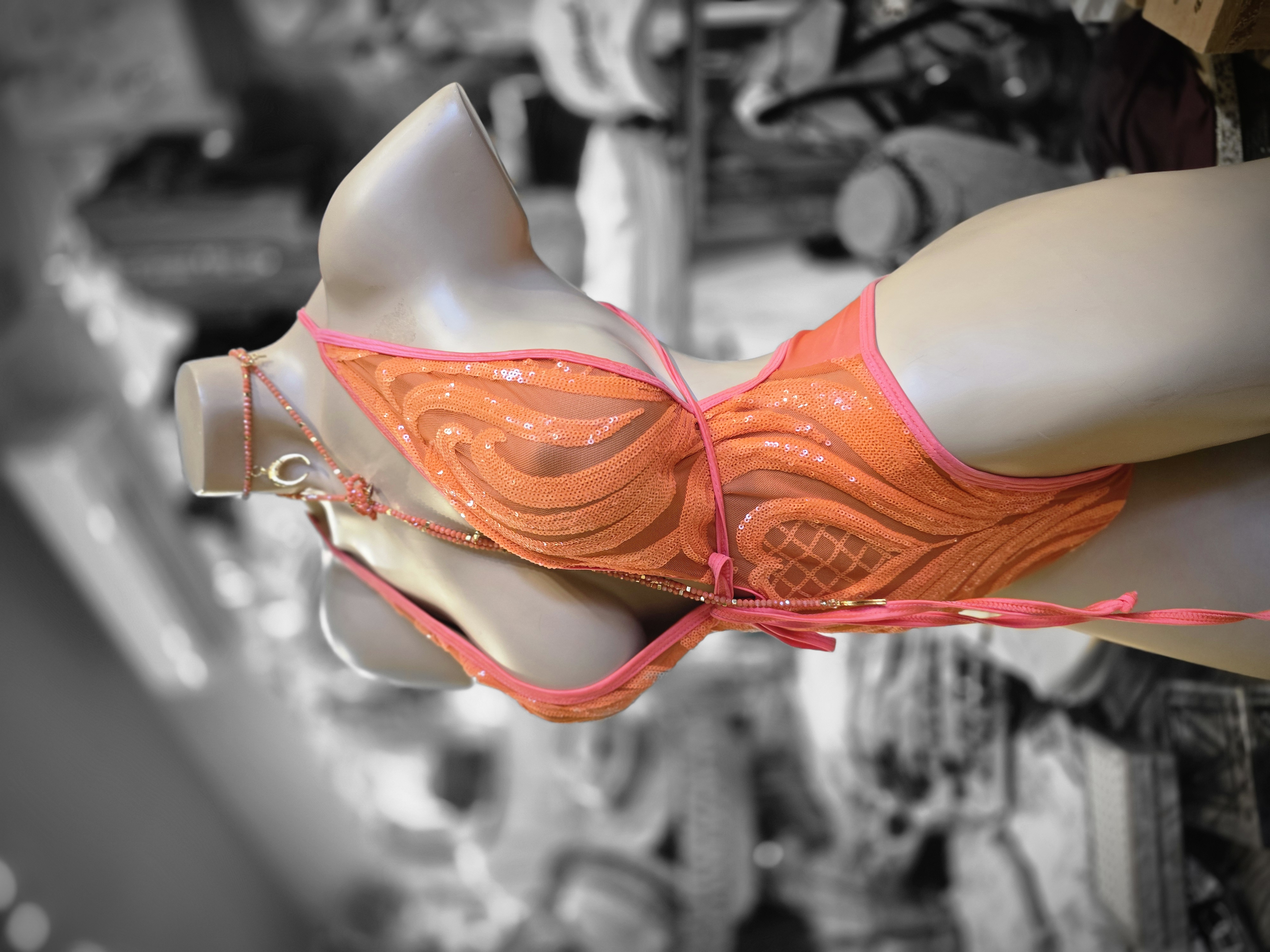 Orange Swimsuit/Bodysuit - ONE SIIZE