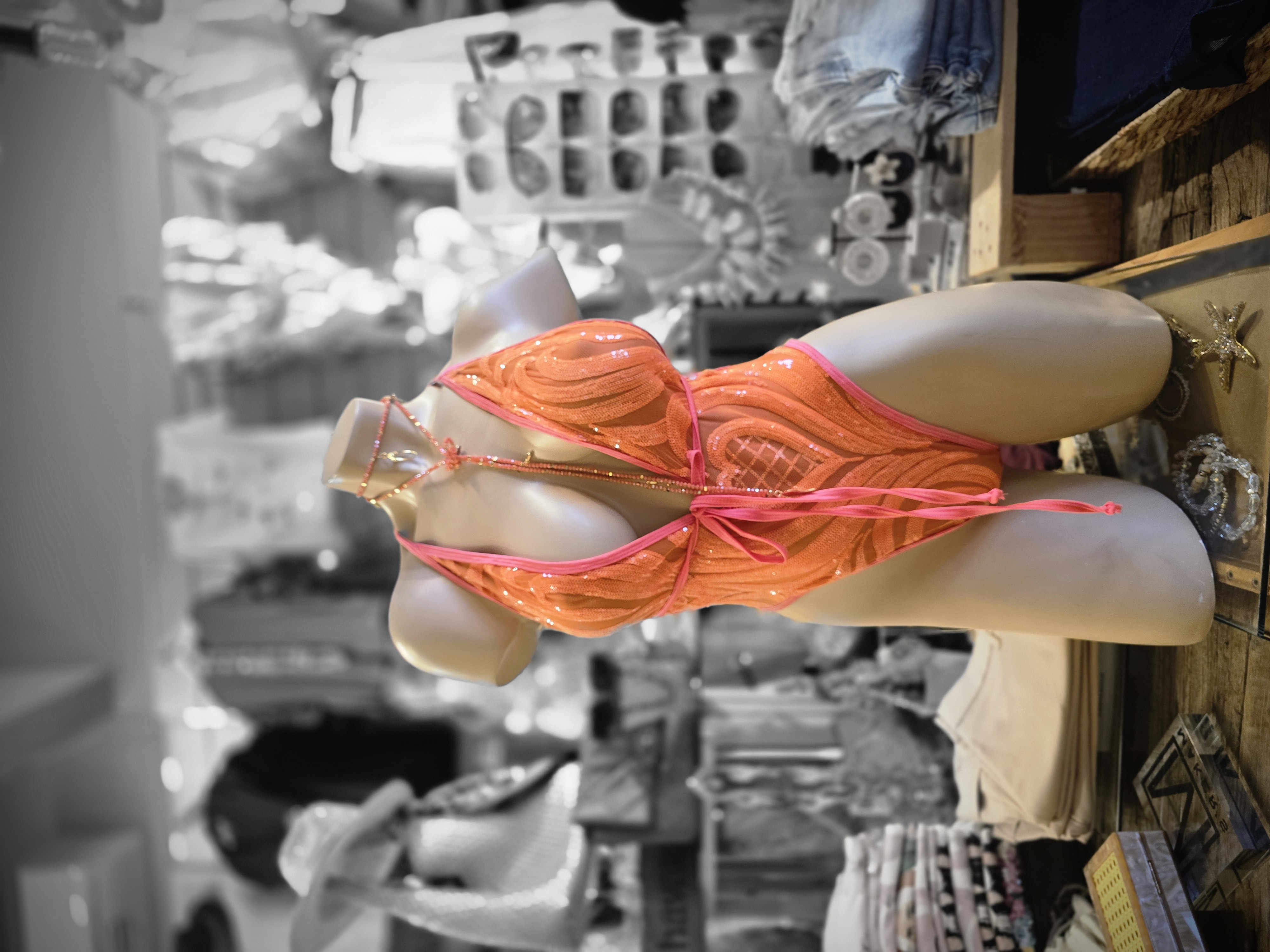 Orange Swimsuit/Bodysuit - ONE SIIZE