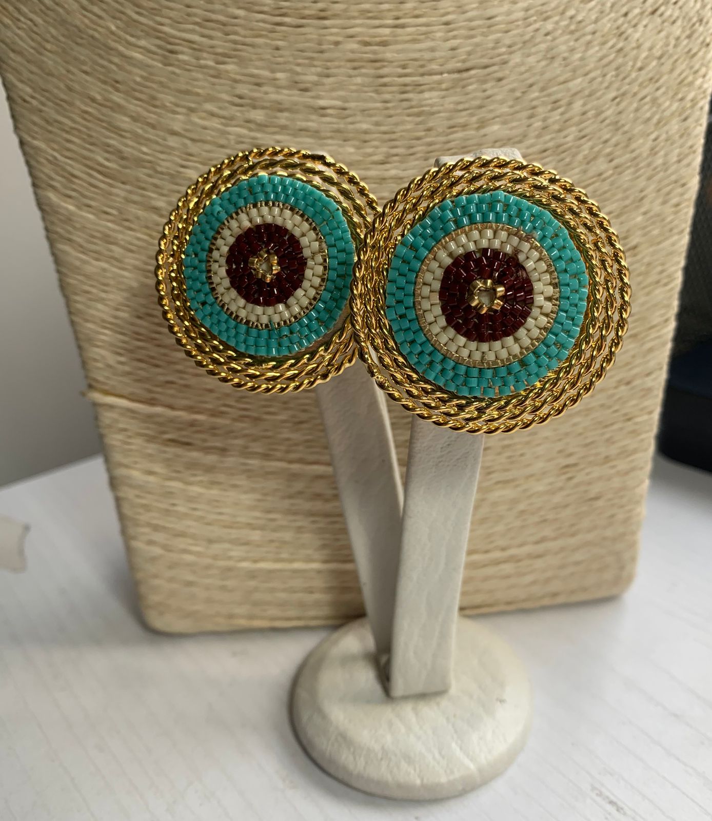 Handwoven Boho Statement Earrings