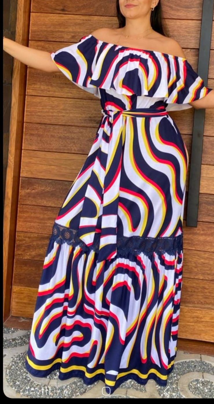 Off-Shoulder Maxi Dress