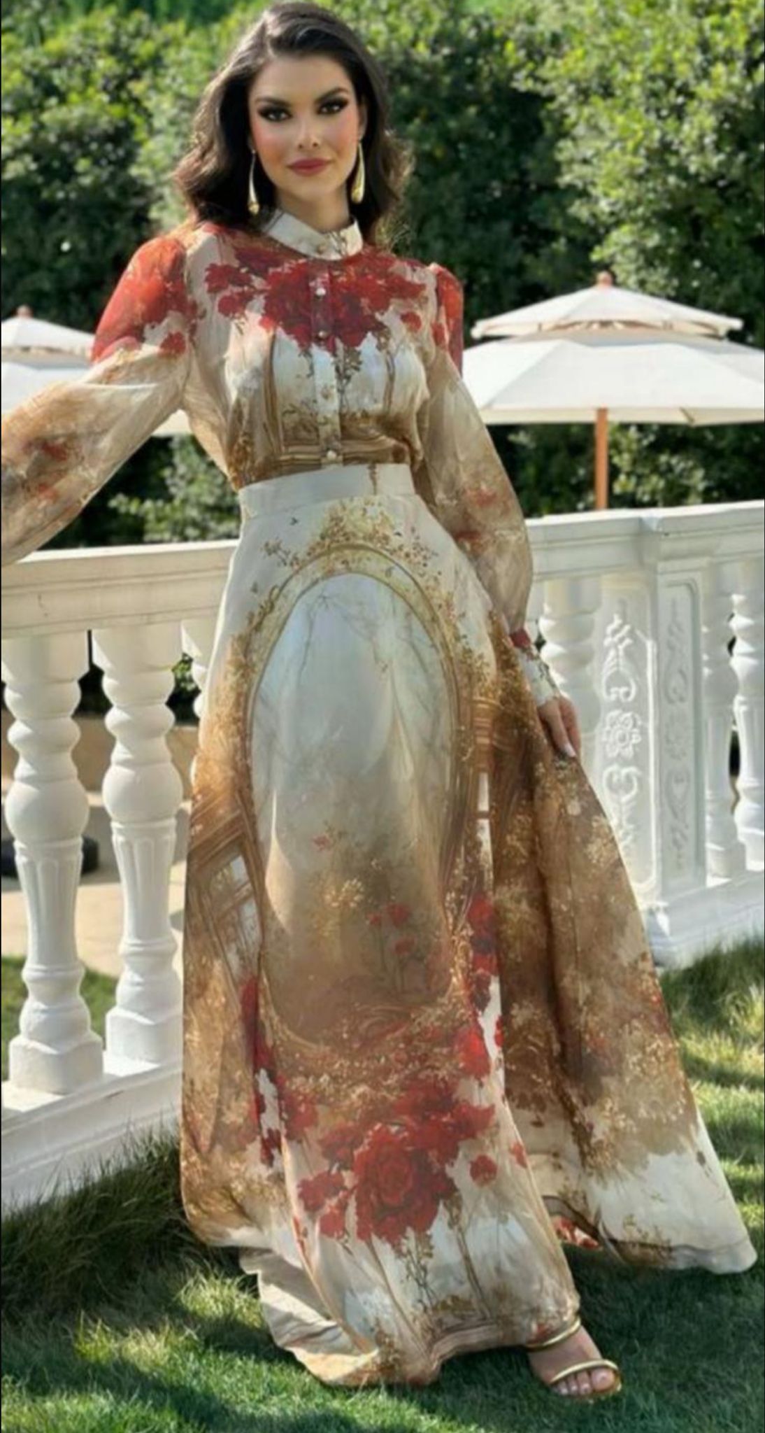 Elegant Vintage-Inspired Maxi Dress