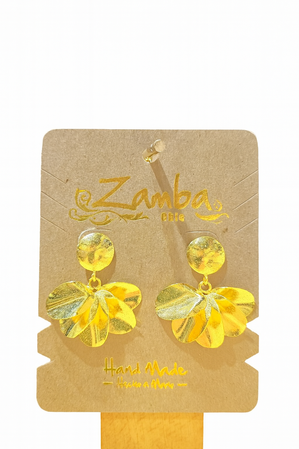 Gold Leaf Handmade Earrings