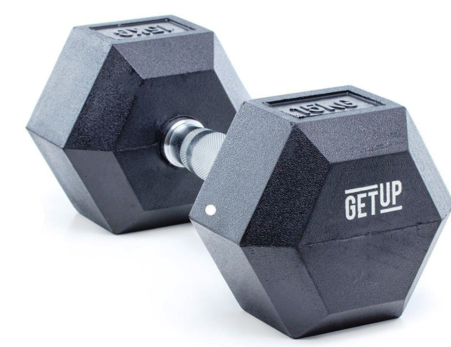 GetUp Rubber Hex Dumbbell - Various Weights