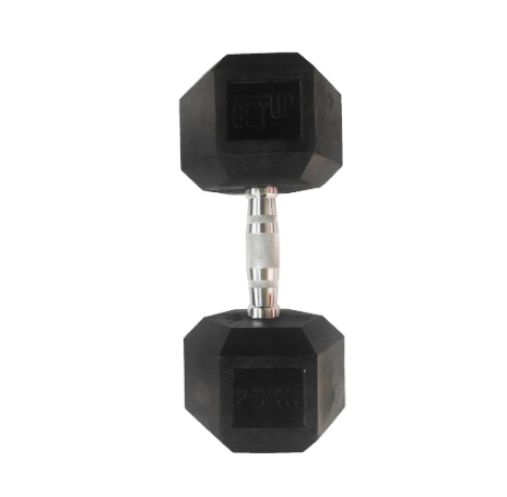 GetUp Rubber Hex Dumbbell - Various Weights