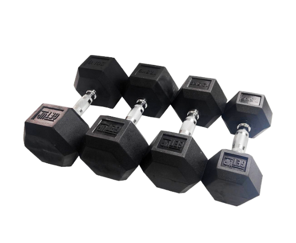 GetUp Rubber Hex Dumbbell - Various Weights